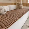 Almofada de Sofá de Flanela Estilo Simples Outono e Inverno Pelúcia Espessa Almofada de Assento de Peça Única Antiderrapante Tapete para Pet Fronteiriço Amazon