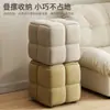 Taburete Pequeño de Madera Maciza para Uso Doméstico, Taburete Bajo Creativo y Elegante, Banco para Cambiarse los Zapatos, Otomana para Sentarse, Reposapiés para Sofá de Sala de Estar