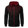Novo cardigã casual de outono e inverno com capuz, suéter com estampa 3D para jovens, jaqueta masculina, atacado