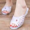 Zapatos Jelly Mama para Mujer de Verano Tacón Bajo Suela Suave Antideslizantes Sandalias de Cristal Pantuflas Zapatos de Plástico Retro Vintage Nostálgicos