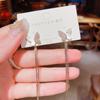 Pendientes de mariposa con concha de Dongdaemun de Corea del Sur, dos piezas, 2021, nuevos y elegantes pendientes de plata con pasador de celebridades de Internet para mujer