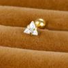 3MM-8MM circonita triangular estilo coreano barra fina rosca acero inoxidable bola retorcida clavo para hueso de oreja piercing aretes accesorios para oreja