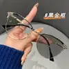 Gafas para Miopía que Cambian de Color con Incrustaciones de Diamante, Estilo Ojo de Gato, Gafas Fotocromáticas de Moda, Adelgazantes, Gafas para Miopía con Bloqueo de Luz Azul