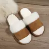 Chinelos de pelo com tira cruzada para mulheres 2026 Outono/Inverno Comércio Exterior Internos de Pelúcia com Solado Plano Abertos de Algodão para Mulheres