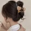 Grampo de Tubarão Grande para Cabelo Primavera/Verão 2025 para Prender o Cabelo na Parte de Trás da Cabeça, Acessórios de Cabelo para Mulheres, Grampo de Cabelo em Formato de Coração