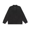 Yidao Vintage 25 Otoño Nuevo Japonés Retro Sudadera con Media Cremallera Unisex Holgada Color Sólido Versátil Top