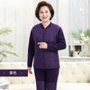 Ropa interior térmica para hombres y mujeres de mediana edad y ancianos, de terciopelo grueso de borreguito, cárdigan, traje de talla grande para invierno