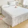 2026 Novo Modelo Feijão de Gelo Polímero Resfriamento Impresso Saia de Cama Estilo Tapete de Resfriamento Conjunto de Três Peças - Sombra da Lua