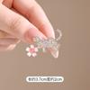 Broche pequeño con diseño de gato en flor de cerezo para mujer, con ramillete, accesorio de moda, combina con todo, antiluz.