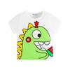 2026 Verano Nuevo Estilo Camiseta de Manga Corta de Dibujos Animados de Dinosaurios para Niños Camiseta para Niños Top para Bebé Venta al por Mayor Dropshipping