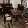Restaurante Occidental Retro Americano Cabina Comercial Postre Té de Leche Tienda de Pasteles Mesa y Sillas de Comedor Cafetería Combinación de Mesa y Silla de Madera Maciza
