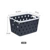 Cesta Rectangular de Plástico PP con Patrón de Diamantes para Guardar Libros Escolares, Cesta de Almacenamiento de Tiras, Caja Entera de Almacenamiento para Juguetes