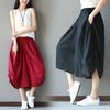 Toma real 2963# Original Verano 2020 nuevo estilo étnico de algodón y lino talla grande pantalones bombachos de pierna ancha cropped