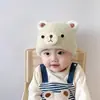 Gorro de Punto Unisex para Niños Gorro de Invierno Pullover Gorro de Moda Otoño Invierno para Niños Gorro Cálido de Lana para Bebé Lindo Osito