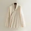 Nova Jaqueta Hanfu Masculina Estilo Chinês Outono/Inverno 2026, Manga Longa, Gola Cruzada, Fechamento à Direita, Corte Amplo, Tamanho Grande, Roupa Casual Casual