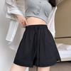 Nuevo Conjunto de Verano 2025 Pantalones Casuales Sueltos de Pierna Ancha Pantalones Deportivos de Cinco Puntos Shorts Blancos de Seda de Hielo Yamamoto para Mujer