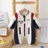 Mono de Primavera para Bebé, Chaqueta Cortavientos de Moda Estilo Americano para Recién Nacidos, Mono Romper Resistente al Viento para Exteriores de Primavera y Otoño