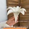 Flor de simulación impresión 3D cabeza de lirio libro rojo pequeño con cañón de hierro lirio boda hotel de bodas techo lirio