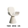 Taburete de Maquillaje Estilo Crema Simple para Dormitorio de Casa Taburete de Tocador Giratorio de Gama Alta Silla de Recepción con Respaldo para Salón de Belleza