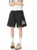 Shorts Secagem Rápida Dopamine para Homens e Mulheres, Verão Fino Versátil Esportivo com Letras Praia Shorts, Calças de Cinco Pontos Soltas para Casal