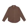 Yidao Roupas Vintage 2026 Outono Nova Camisa Retro Americana com Caimento Solto, Gola Cubana, Manga Longa para Homens, Estilosa e de Caimento Amplo