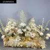 Novo Suporte de Chão para Flores de Casamento 50cm Flores Realistas Decoração de Casamento Arranjo de Flores Palco T Flores para Corredor Flores Artificiais de Casamento