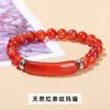 Pulsera para Jugador de Cartas Puente de Piedra Natural Directo de Fábrica Piedra Manchada Piedra con Vetas Azules Pulsera de Cuentas Unisex Fuente de Artículos Transfronterizos Europeos y Americanos