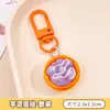 Chaveiro de resina de pastel de nata fofo para bolsa de estudante, acessórios DIY, chaveiro de comida simulada, pingente de brinquedo, pequeno presente