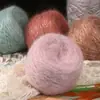Cebola dourada, lã maohair, bola de lã tecida à mão 50g fio banhado a ouro, seda brilhante tecida à mão, bola de lã média e grossa