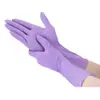 Luvas Descartáveis de Nitrila Grau Alimentício Duráveis Borracha Látex para Limpeza Doméstica Cozinha Lavar Louça Impermeável Estendidas e Espessadas