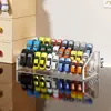 Soporte de exhibición acrílico, organizador de escritorio de varios niveles para exhibir figuras, figuras de acción, coches de juguete y maquetas de coches; caja de almacenamiento para coche