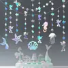 Nueva Decoración de Fiesta de Cumpleaños de Sirena Colgante de Línea de Coche Estrella de Mar Medusa Flor Decoración Colgante