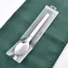 Cuchillo, Tenedor y Cuchara de Vajilla con Mango de Clip de Remache Transfronterizo, Vajilla de Acero Inoxidable Amazon, Cuchillo, Tenedor y Cuchara para Bistec Occidentales, Vajilla de Hotel