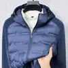 Popular de Invierno para Hombre Ligera con Capucha 90 Terciopelo Chaqueta de Plumas de Pato Sudadera para Hombre Moda Chaqueta Cardigan Empalmada