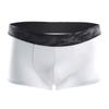 Roupa íntima masculina de seda gelada peça única cor sólida calça boxer fina respirável cintura U convexa sexy fabricantes de lingerie atacado