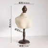 Modelo de Joias de Meio Corpo, Toalha de Saliva para Pet, Suporte de Exibição com Estampa de Renda, Adereços de Fotografia para Colares e Lenços, Adereços de Exibição