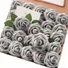 Caixa de Presente Transfronteiriça Espuma Pe Rosa Flor Artificial com Haste 25 Flores Decorativas de Casamento Presente de Dia dos Namorados