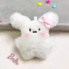 Livro Vermelho Pequeno Coelho de Pelúcia Fofo Pingente de Laço Boneca Desenho Animado Menina Mochila Pendurado Óculos de Sol Pingente de Coelho