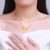 Vietnã Shajin Família Zhou Colar de Casamento Flor Feliz Feminino Ouro Simulado Uma Corrente Esta Vida Presente de Casamento