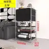 Armário de Revista Bauhaus Preto Armário com Porta Basculante de Chão Multi-Camadas Armário de Armazenamento para Sala de Estar Armário Lateral de Sofá Armário de Exposição Multifuncional