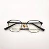 Gafas de Armazón Completo Casual de Negocios para Hombre 88025 Ultra Ligeras Armazón Semi de Titanio Acero Plástico Super Elástico Resistencia Patillas de Espejo