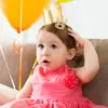 Decoração de Bolo de Aniversário Coroa Pequena de Liga de Diamante Infantil Transfronteiriça Mini Flor Boneca Acessórios Roupa de Passarela para Menina