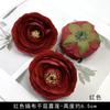 Flor Artificial Cabeza de Flor Roja DIY Seda Flor Falsa Decoración Apoyos Celebración Salón de Bodas Tocado Horquilla Paquete de Material de Flores