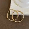 Pendientes de aro geométricos retorcidos de metal liso estilo Ins para mujer, simples, para el trabajo, con temperamento, versátiles, modernos, pendientes de moda, joyería para orejas