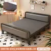 Cama Dobrável Cama de Casal 1,5m Doméstica Simples Reforçada Cama de Solteiro Dormitório de Adultos Aluguel Portátil Placa Dura Cama de Ferro