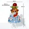 Árbol de Navidad de Vidrio Zibo Regalo de Navidad Adornos de Vidrio Manualidades Regalos para Coche Decoración de Escritorio Regalo Giratorio