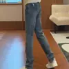 Jeans Masculino Outono Novo Produto Lavagem Azul Retrô Estilo Hong Kong Versão Coreana Moda Leve Luxo Versátil Slim