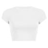 Verão transfronteiriço feminino cor sólida Diy roupa íntima roupa exterior camisa manga curta gola redonda camiseta casual atacado