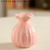 Vaso Decorativo Pequeno de Cerâmica Rosa Minimalista Moderno Nórdico para Mesa de Jantar, Sala de Estar, Arranjo de Flores, Flores Secas, Móvel de TV, Decoração de Casa