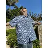 Camisa de Flores para Hombre Holgada Ligera Madura Casual Holgada Juvenil Moda Playa Estilo Hawaiano Media Manga Camisa Chaqueta